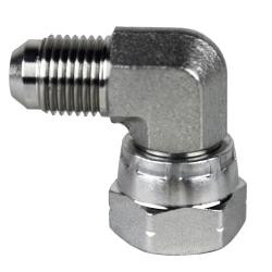 Midland Metal 7204-04-04 Swivel Elbow, 1/4-in Male JIC x 1/4-in Female BSPP, Steel