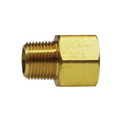 Midland Metal MP66-44BO Poly-Flo® Interchangeable Female Adapter, 1/4-in Compression x 1/4-in Female NPTF, Brass, Body Only