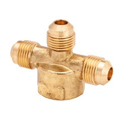 ANDERSON METALS 04093-08100812 Cross, 1/2-in Male Flared x 5/8-in Male Flared x 1/2-in Male Flared x 3/4-in Female NPT, Brass