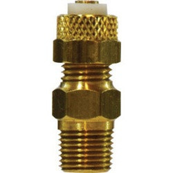 Midland Metal 02692-0604 Quick Disconnect Adapter, 3/8 in Flareless x 1/4 in Flareless, Brass