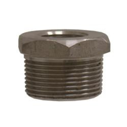 Midland Metal 103520 Hex Bushing, 1-1/2 in MPT x 3/8 in FPT, Stainless Steel, 3000 lb