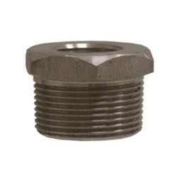 Midland Metal 103523 Hex Bushing, 1-1/2 in MPT x 1 in FPT, Stainless Steel, 3000 lb