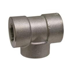 Midland Metal 105253 Pipe Tee, 1/2 in FPT x 1/2 in FPT x 1/2 in FPT, Stainless Steel, 3000 lb
