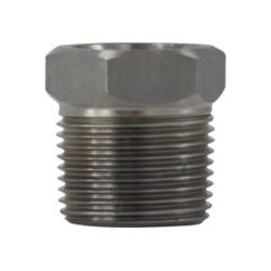 Midland Metal 105523 Hex Bushing, 1-1/2 in MPT x 1 in FPT, Stainless Steel, 3000 lb