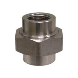 Midland Metal 103602 Union, 3/8 in FPT x 3/8 in FPT, Stainless Steel, 3000 lb