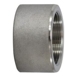 Midland Metal 105772 Half Coupling, 3/8 in FPT x 3/8 in, Stainless Steel, 3000 lb