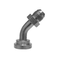 Midland Metal 17033224 45-deg Elbow, 2-in Male JIC x 1-1/2-in Code 61 Flange, Steel