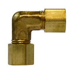 Midland Metal 18122 90 deg Union Elbow, 1/8-in Compression x 1/8-in Compression, Brass