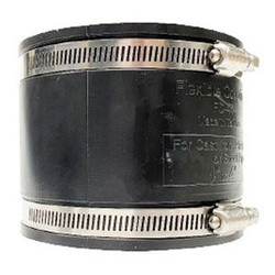 Midland Metal 195458 Flexible Coupling with Stainless Steel Band, 2 in 2 in, Rubber, SCH 40 Schedule