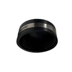 Midland Metal 195502 Flexible End Cap with Stainless Steel Band, 1-1/2 in, Rubber, SCH 40 Schedule