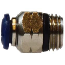 Midland Metal 20057NA Male Adapter, 3/8-in Push-to-Connect x 1/8-in Male Global Thread, Brass, Nickel-Plated