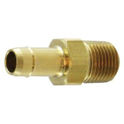 ANDERSON METALS 07068-0404 Single Mini Barb Male Adapter, 1/4-in Mini Barb x 1/4-in Male NPTF, Brass