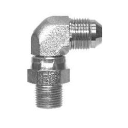 Midland Metal 2501S86 Swivel Elbow, 1/2-in Male JIC x 3/8-in Male NPTF Swivel, Steel