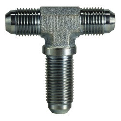 Midland Metal 270320 Bulkhead Branch Tee, 1-1/4-in Male JIC x 1-1/4-in Male JIC x 1-1/4-in Male JIC, Steel