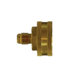 Midland Metal 30138LF Swivel Adapter, 3/8-in Male SAE Flare x 3/4-in Female Garden Hose Swivel, Brass