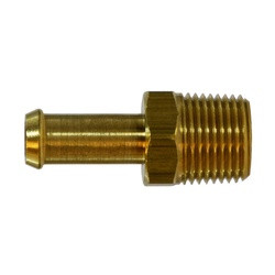 ANDERSON METALS 08701-1006 Single Barb Male Fuel Adapter, 5/8-in Single Barb x 3/8-in Male NPTF, Brass