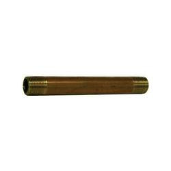 Midland Metal 42008 Nipple, 1/8 in MPT x 1/8 in MPT, 4-1/2 in, Brass