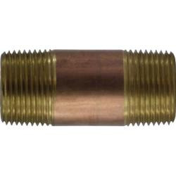 Midland Metal 42109 Nipple, 1 in MPT x 1 in MPT, 6 in, Brass