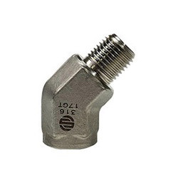 STAINLESS ADAPTERS SS5503-32-32 45-deg Street Pipe Elbow, 2-in Male NPTF x 2-in Female NPTF, Stainless Steel