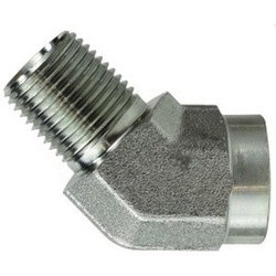 Midland Metal 550320 45-deg Street Pipe Elbow, 1-1/4-in Male NPTF x 1-1/4-in Female NPTF, Steel