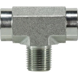 Midland Metal 560424 Pipe Branch Tee, 1-1/2-in Female NPTF x 1-1/2-in Female NPTF x 1-1/2-in Male NPTF, Steel