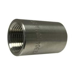 Midland Metal 62415B1 Barstock Coupling, 1 in FPT x 1 in FPT, Stainless Steel, 1000 lb