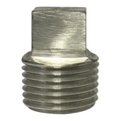 Midland Metal 63658B1 Barstock Square Head Plug, 2 in MPT, Stainless Steel, 1000/3000 lb