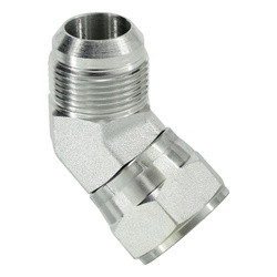 Midland Metal 650232 45-deg Swivel Elbow, 2-in Male JIC x 2-in Female JIC Swivel, Steel