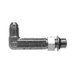 Midland Metal 6801LLLNWO8 90-deg Extra Extra Long Elbow, 1/2-in Male JIC x 1/2-in Male Adjustable O-Ring Boss, Steel