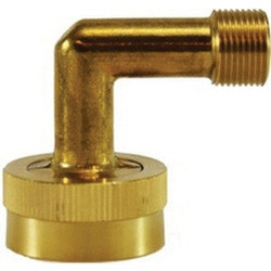 ANDERSON METALS 707469-0612 Swivel Elbow, 3/8-in Compression x 3/4-in Female Garden Hose Swivel, Lead-Free Brass, Body Only