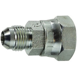Midland Metal 7004-04-04 Adapter, 1/4-in Male JIC x 1/4-in Female BSPP Swivel, Steel