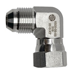 STAINLESS ADAPTERS SS6500-24-24 90-deg Swivel Elbow, 1-1/2-in Male JIC x 1-1/2-in Female JIC Swivel, Stainless Steel