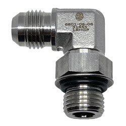 STAINLESS ADAPTERS SS6801-24-24 90-deg Elbow, 1-1/2-in Male JIC x 1-1/2-in Male Adjustable O-Ring Boss, Stainless Steel