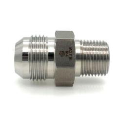 STAINLESS ADAPTERS SS2404-10-12 Male Adapter, 5/8-in Male JIC x 3/4-in Male NPTF, Stainless Steel