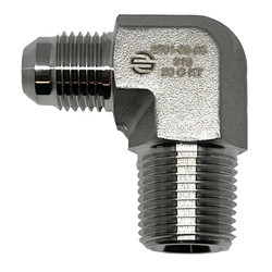 STAINLESS ADAPTERS SS2501-24-24 90-deg Male Elbow, 1-1/2-in Male JIC x 1-1/2-in Male NPTF, Stainless Steel