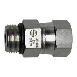 STAINLESS ADAPTERS SS6402-32-32 Swivel Adapter, 2-in Male O-Ring Boss x 2-in Female JIC Swivel, Stainless Steel