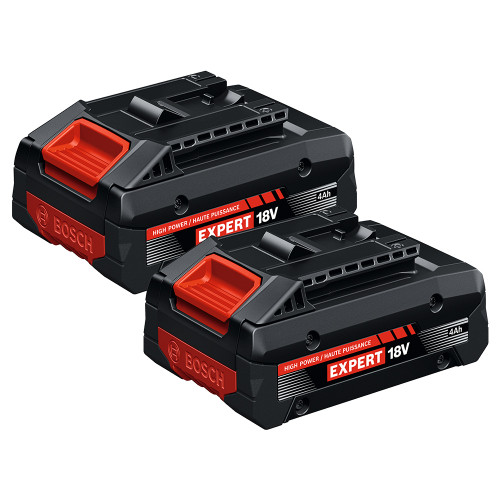 Bosch EXBA18V-40-2PK Expert 18V 4 Ah High Power Batteries 2 Pack