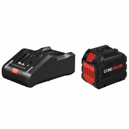 Bosch GXS18V-17N17 18V Starter Kit with (1) CORE18V 12 Ah High Power Battery and (1) 18V 16 Amp Battery Turbo Charger