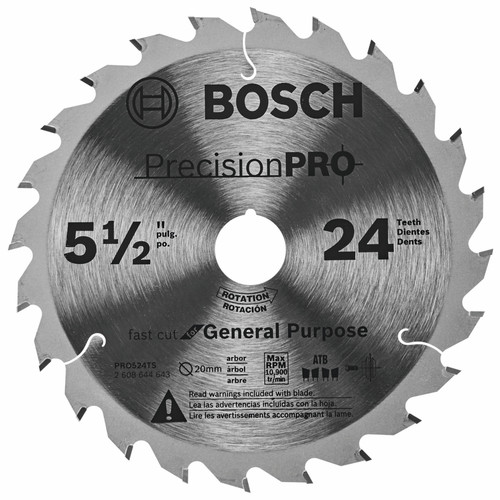 Bosch PRO524TS 5-1/2 In. 24-Tooth Precision Pro Series Track Saw Blade