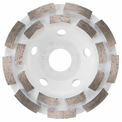 Bosch DC4518 4.5 In. Double Row Segmented Diamond Cup Wheel for Concrete