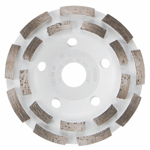 Bosch DC518 5 In. Double Row Segmented Diamond Cup Wheel for Concrete