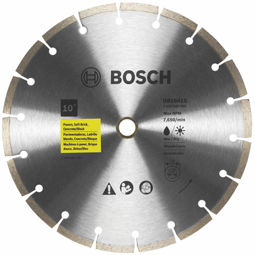 Bosch DB1041S 10 In. Standard Segmented Rim Diamond Blade for Universal Rough Cuts