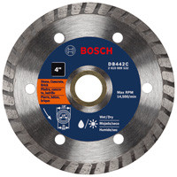 Bosch DB442C 4 In. Premium Turbo Rim Diamond Blade for Smooth Cuts