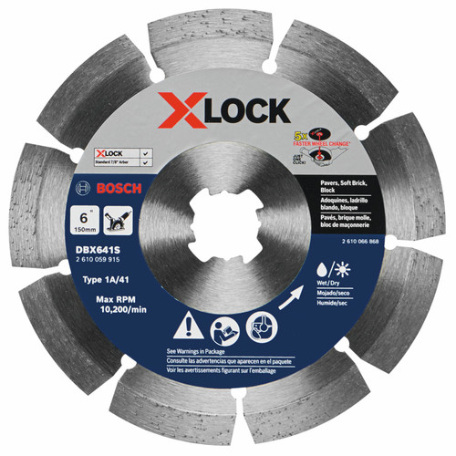 Bosch DBX641S 6 In. X-LOCK Segmented Rim Diamond Blade