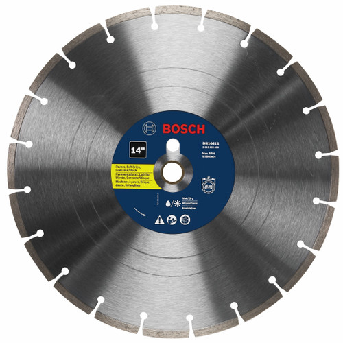 Bosch DB1441S 14 In. Standard Segmented Rim Diamond Blade for Universal Rough Cuts