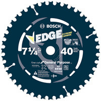 Bosch DCB740B10 10 pc. 7-1/4 In. 40 Tooth Edge Circular Saw Blades for Fine Finish (Bulk)