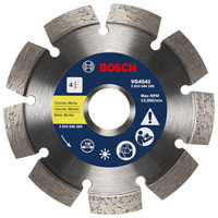 Bosch VG4541 4-1/2 In. Segmented Rim V-Groove Diamond Blade for Universal Rough Cuts