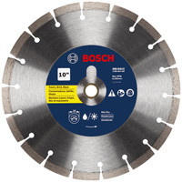Bosch DB1041C 10 In. Premium Segmented Rim Diamond Blade for Universal Rough Cuts