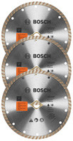Bosch DB742SB3 3 pc. 7 In. Standard Turbo Rim Diamond Blades for Smooth Cuts