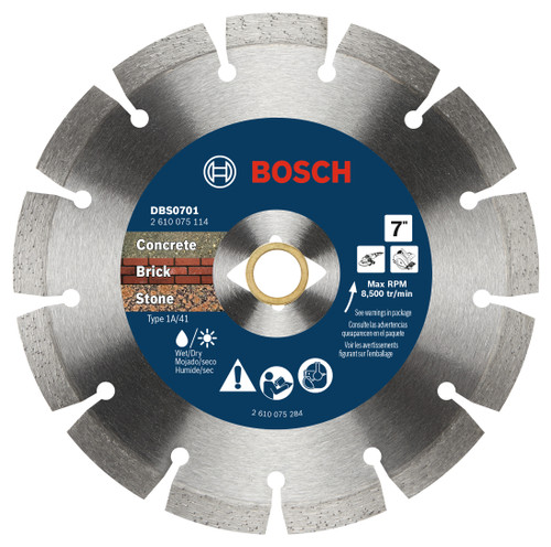 Bosch DBS0701 7 In. Segmented Rim Bladel for Rough Cuts
